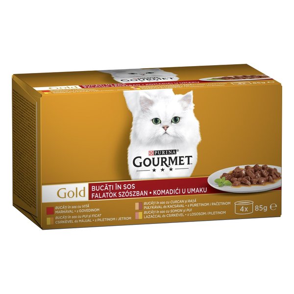 Gourmet Gold консерва Двойно удоволствие - различни видове 4 х 85 гр Gourmet Gold консерва Двойно удоволствие - различни видове 4 х 85 гр