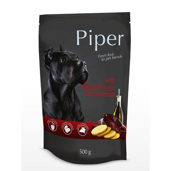 Piper Dog Adult пауч с телешки дроб и картофи за израснали кучета - 150 гр или 500 гр Piper Dog Adult пауч с телешки дроб и картофи за израснали кучета - 150 гр или 500 гр
