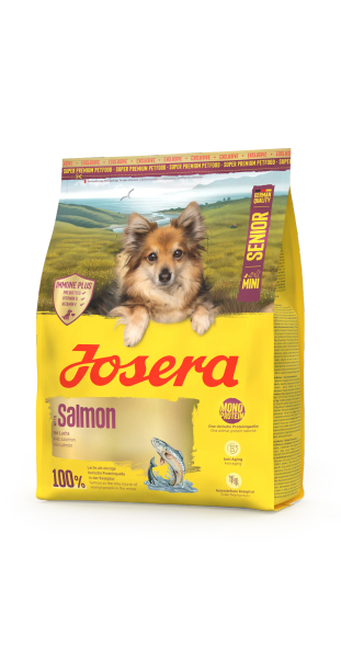 Josera Dog Senior Salmon суха храна с вкусна сьомга за възрастни или застаряващи кучета - 900 гр или 3 кг Josera Dog Senior Salmon суха храна с вкусна сьомга за възрастни или застаряващи кучета - 900 гр или 3 кг