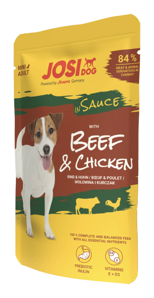 JosiDog Mini Beef & Chicken пауч телешко и пилешко в сос 100 гр